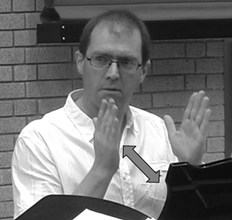 Paul's 'chopping' gesture