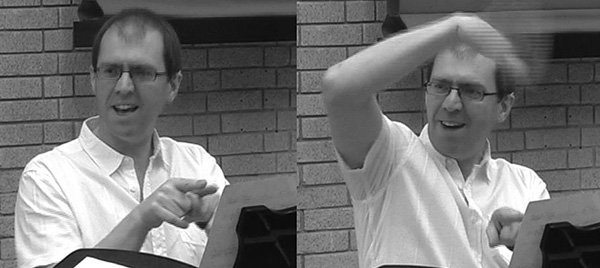 Paul representing the piano and flute parts