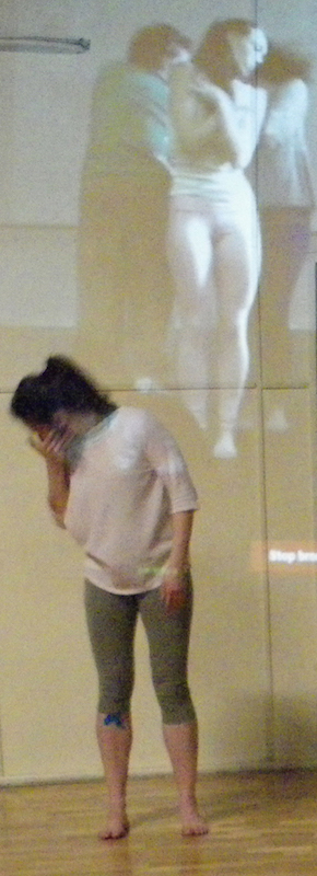 LKA dancer with projected ISU dancers, image by Paul Zmolek