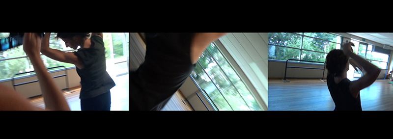 Dancer Jennifer Nikolai; captured by three untethered handheld cameras in a studio improvisation.