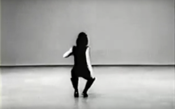 Screenshot. Trio A Chor. and Perf. Yvonne Rainer. Cinematogr. Robert Alexander Prod. Sally Banes. 1978.16mm.