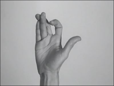 Yvonne Rainer's Hand Movie (1966). Camera: William Davis. Permission courtesy of the artist.