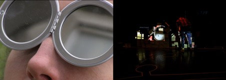 Building in process. Fillm still (left) and photo of the same still during Anarchitextures (right) Credit: Author