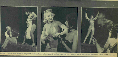 “Bryant Teaches New Routine to Burlesque Strip Teaser.” Credit: Ebony Magazine, Copyright © Johnson Publishing Company, Inc.