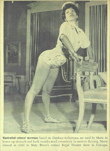 Bryant Demonstrates her “Controlled Release” technique. Credit: Ebony Magazine, Copyright © Johnson Publishing Company, Inc.