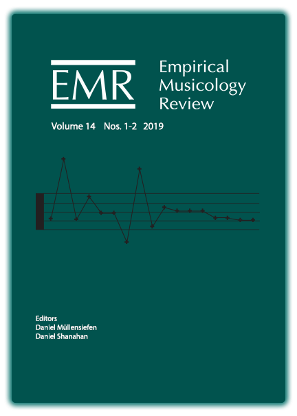 Empirical Musicology Review Volume 14 Nos. 1-2 2019