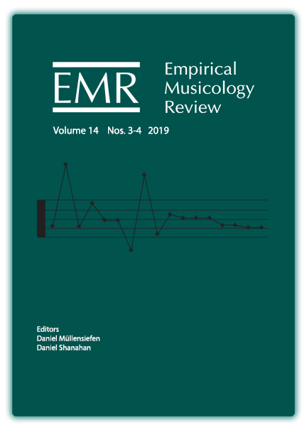 Empirical Musicology Review Volume 14 Nos. 3-4 2019