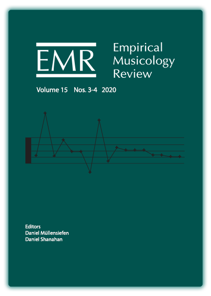 Empirical Musicology Review Volume 15 Nos. 3-4 2020